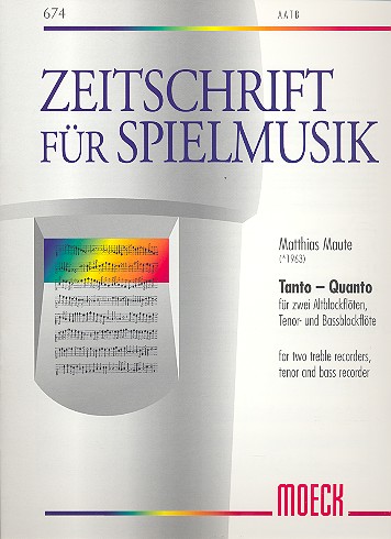 Tanto-Quanto für 4 Blockflöten (AATB)    
