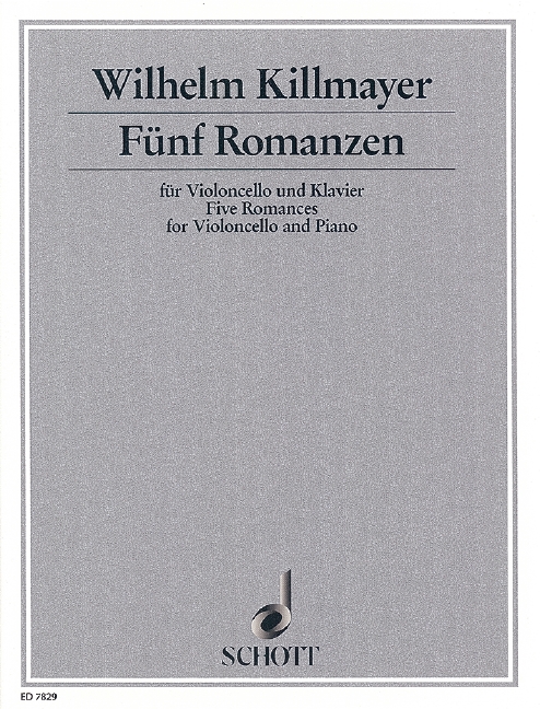 Fünf Romanzen&nbsp;&nbsp;für Violoncello und Klavier&nbsp;&nbsp;