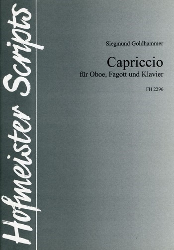 Capriccio für, Oboe, Fagott und Klavier&nbsp;&nbsp;Partitur und Stimmen&nbsp;&nbsp;