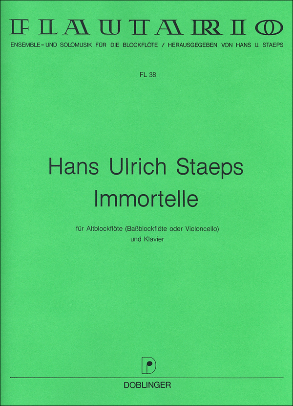 Immortelle für Altblockflöte&nbsp;&nbsp;und Klavier&nbsp;&nbsp;