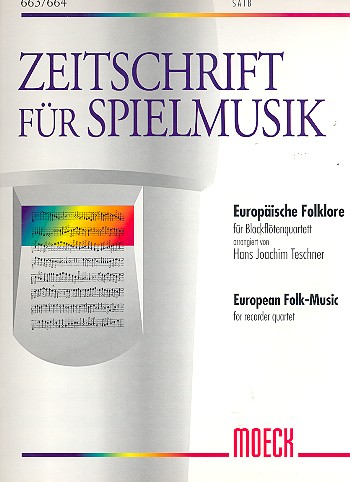 Europäische Folklore für  4 Blockflöten (SATB)  Teschner, Hans Joachim, ed