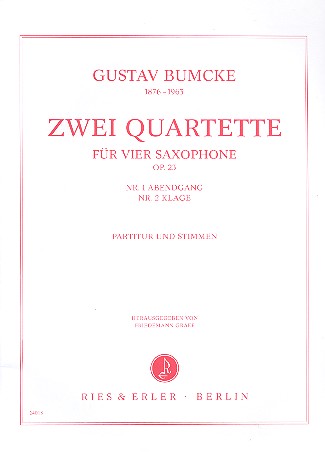 2 Quartette op.23 für 4 Saxophone