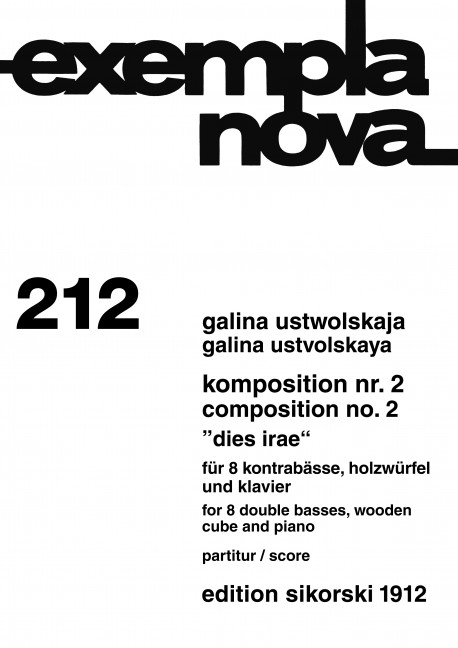 Komposition Nr.2 für 8 Kontrabässe  Holzwürfel und Klavier  Partitur