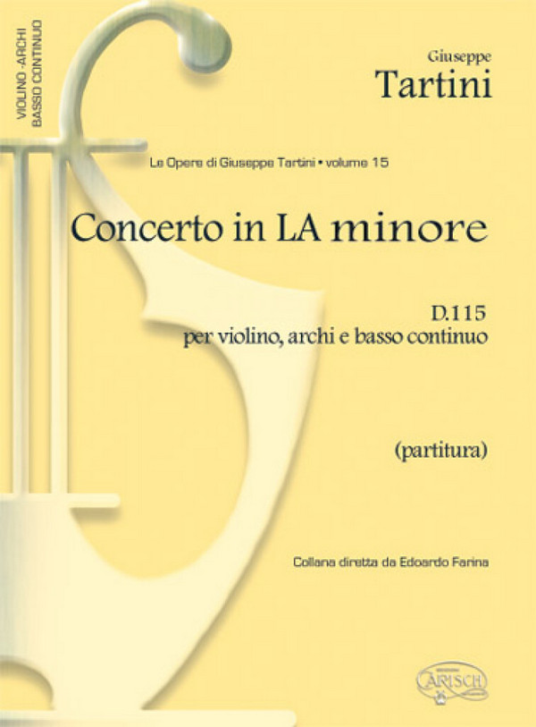 Concerto la minore D115&nbsp;&nbsp;per violino, archi e bc&nbsp;&nbsp;partitura