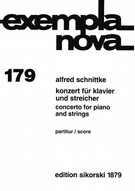 Konzert&nbsp;&nbsp;für Klavier und Streicher&nbsp;&nbsp;Partitur