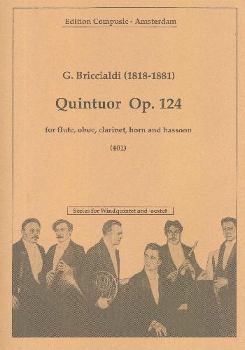Quintuor op.124 for flute, oboe,  clarinet, horn and bassoon  score and parts
