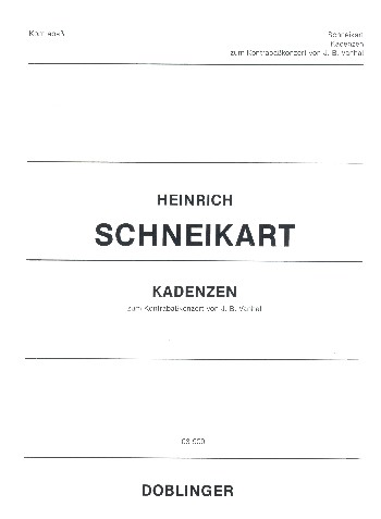 Kadenzen zum Kontrabasskonzert von&nbsp;&nbsp;Johann Baptist Vanhal&nbsp;&nbsp;