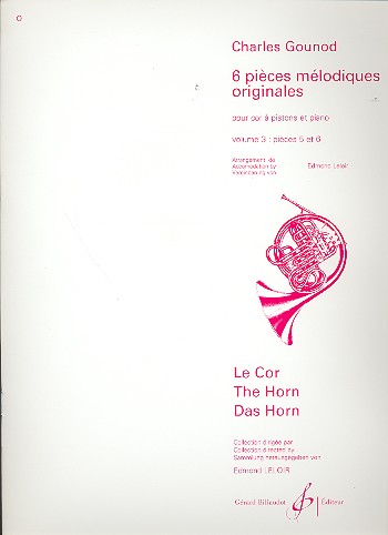 6 Pièces mélodiques originales vol.3 (nos.5+6)  pour cor a pistons et piano  