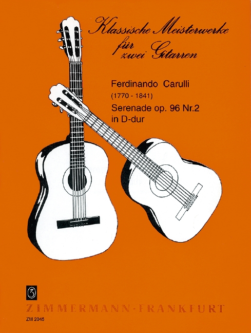 Serenade D-Dur op.96,2&nbsp;&nbsp;für 2 Gitarren&nbsp;&nbsp;Partitur
