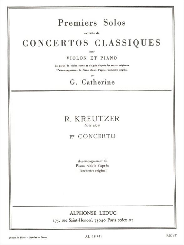 Premier solo du premier concerto  pour violon et piano  