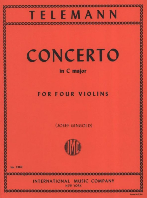 Concerto C major&nbsp;&nbsp;for 4 violins&nbsp;&nbsp;