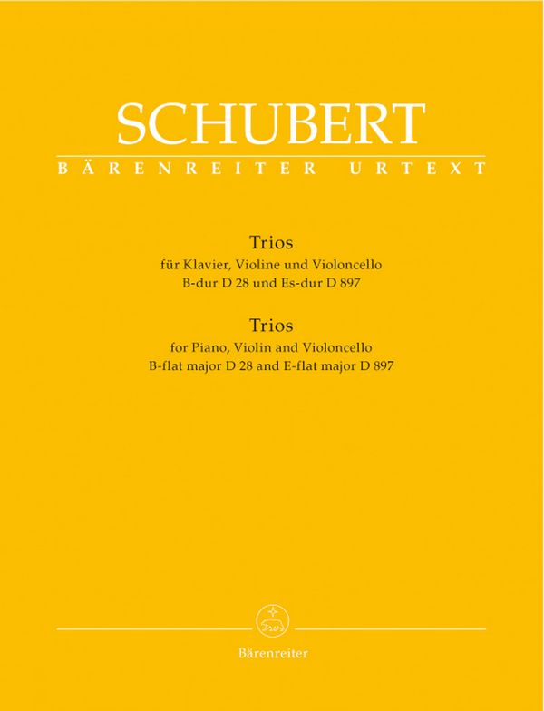 Klaviertrios B-Dur D28 und Es-Dur D897&nbsp;&nbsp;für Klavier, Violine und Violoncello&nbsp;&nbsp;