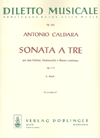 SONATA A TRE H-MOLL OP.1/9 FUER&nbsp;&nbsp;2 VIOLINEN, CELLO UND BASSO CONTIN.&nbsp;&nbsp;SCHENK, ERNST, ED.