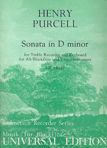 Sonate d-Moll für Altblockflöte&nbsp;&nbsp;und Tasteninstrument&nbsp;&nbsp;