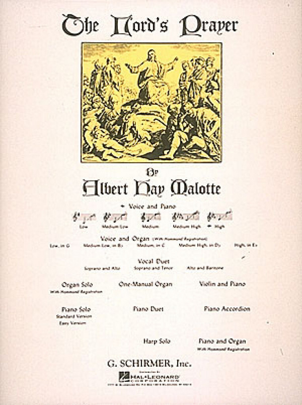 The Lord's Prayer&nbsp;&nbsp;for high voice and piano&nbsp;&nbsp;
