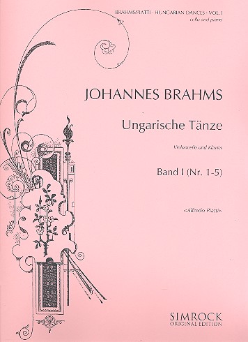 Ungarische Tänze Band 1 (Nr.1-5)&nbsp;&nbsp;für Violoncello und Klavier&nbsp;&nbsp;