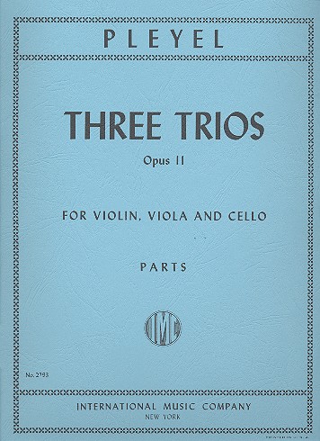 3 Trios op.11  for violin, viola and cello  parts