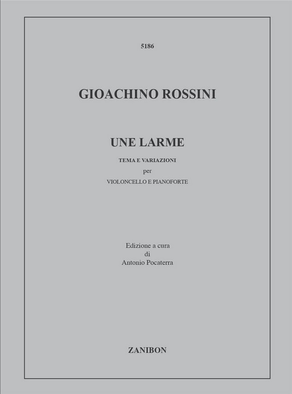 Une larme tema e variazioni  per violoncello e pianoforte  