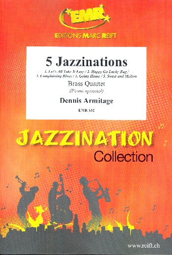 Jazzination  für Piano,Guitar, Bass, Drums ad lib.  Partitur und Stimmen