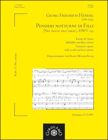 Pensieri  notturni di filli HWV134  Kantate für Sopran, Altblockflöte  und Bc