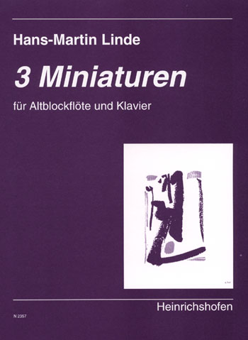 3 Miniaturen für Altblockflöte  und Klavier  