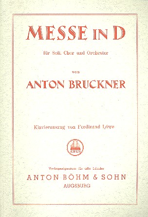Messe d-Moll&nbsp;&nbsp;für Soli, gem Chor und Orchester&nbsp;&nbsp;Klavierauszug