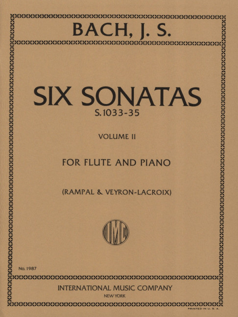 6 Sonatas vol.2 (nos.3-6) (BWV1033-1035)&nbsp;&nbsp;for flute and piano&nbsp;&nbsp;