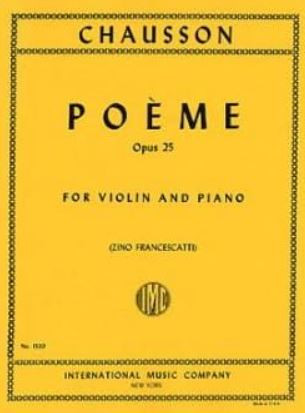 Poeme op.25  for violin and piano  FRANCESCATTI, ZIno. ED.
