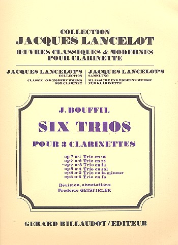 Trio fa majeur op.7,3  pour 3 clarinettes  parties