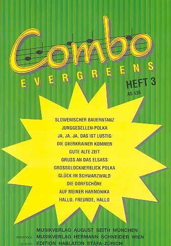 Combo Evergreens Band 3  für 2 Blechbläser in B oder Es  und Klavier