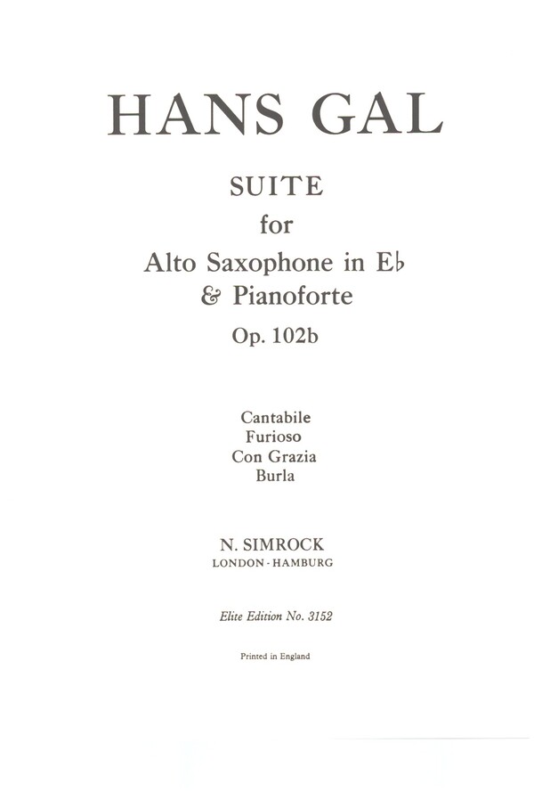 Suite op.102b&nbsp;&nbsp;für Altsaxophon und Klavier&nbsp;&nbsp;