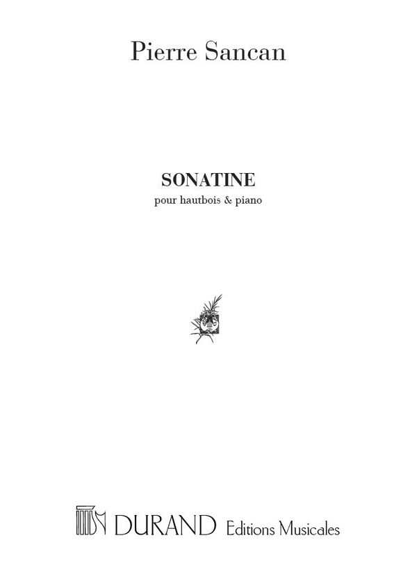 Sonatine pour hautbois et piano&nbsp;&nbsp;&nbsp;&nbsp;