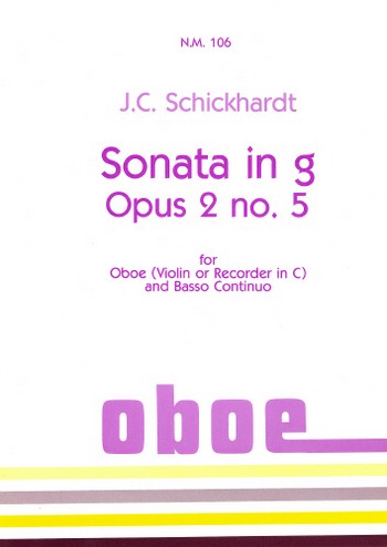 Sonata G major op.2,5 for oboe  (violin, recorder) and bc  