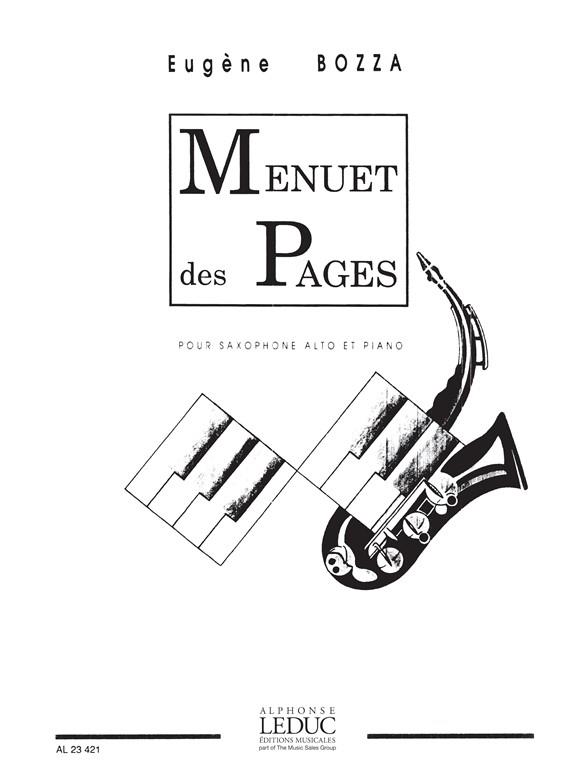 Menuet de pages pour saxophone&nbsp;&nbsp;alto et piano&nbsp;&nbsp;