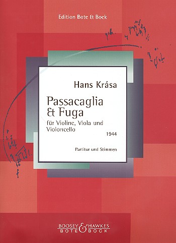 Passacaglia und Fuge  (1944)  für Streichtrio  Partitur und Stimmen