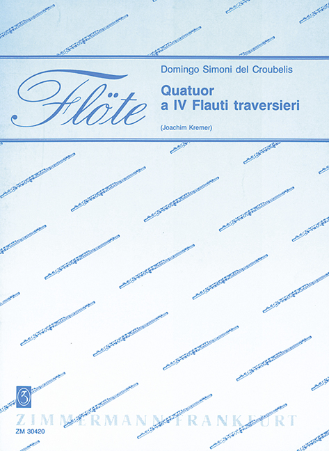 Quatuor à 4 flauti traversieri  für 4 Flöten  Partitur