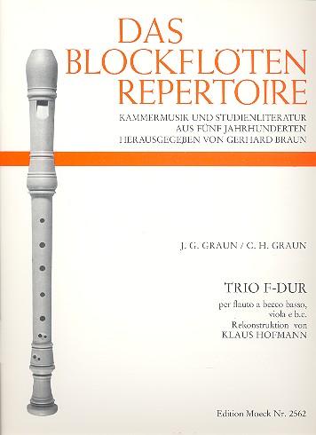 Trio F-Dur&nbsp;&nbsp;für Bassblockflöte, Viola und Bc&nbsp;&nbsp;Partitur und Stimmen