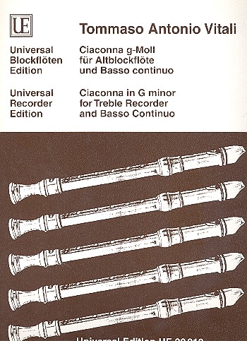 Ciaconna g-Moll für  Altblockflöte und Bc  