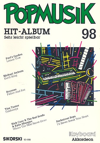 Popmusik Hit-Album Band 98 &nbsp;&nbsp;für Keyboard / Akkordeon&nbsp;&nbsp;