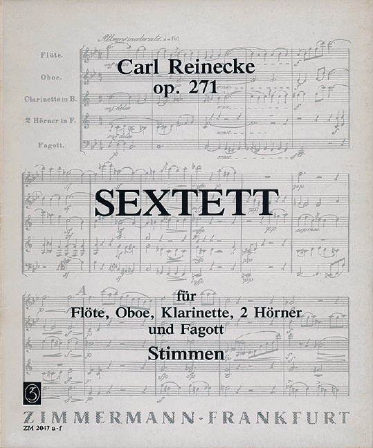 Sextett B-Dur op.271&nbsp;&nbsp;für Flöte, Oboe, Klarinette, 2 Hörner und Fagott&nbsp;&nbsp;Stimmen
