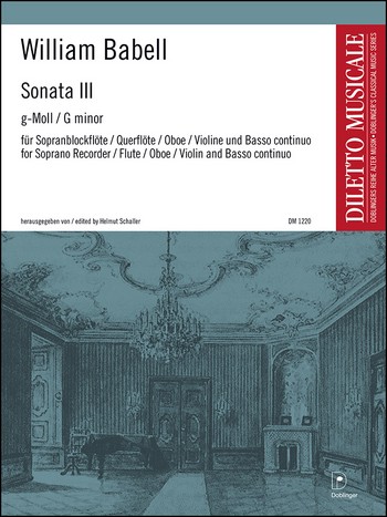 Sonate g-Moll Nr.3 für  Sopranblockflöte (Flöte, Oboe,  Violine) und Klavier