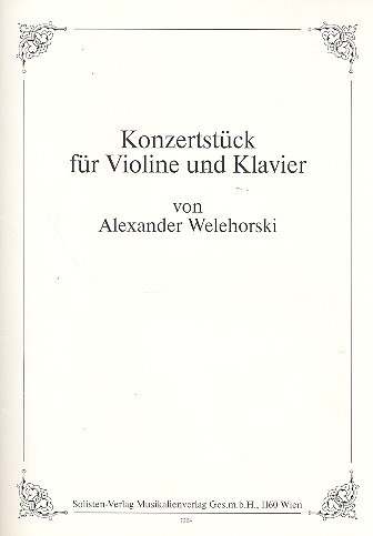 Konzertstück&nbsp;&nbsp;für Violine und Klavier&nbsp;&nbsp;