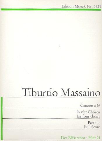 Canzon a 16 in 4 Chören   für Blockflötenchor (Streicher, Blechbläser)   Partitur