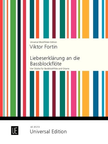 Liebeserklärungen an die Bassblockflöte  für Bassblockflöte und Gitarre  