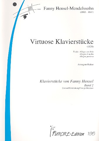 Virtuose Klavierstücke (1838) Band 2  für Klavier  
