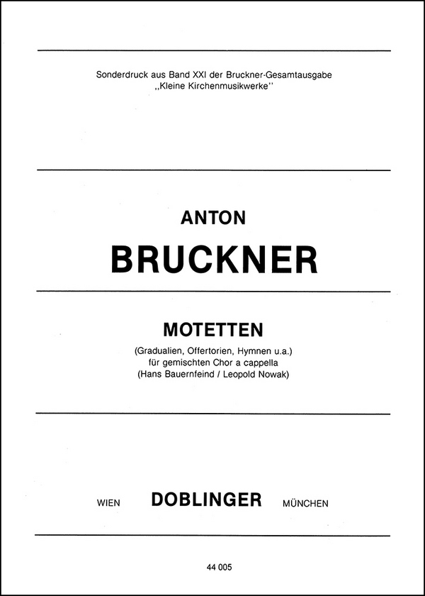 Motetten&nbsp;&nbsp;für gem Chor a cappella&nbsp;&nbsp;Partitur