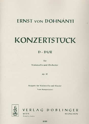 Konzertstück D-Dur op.12 für  Violoncello und Klavier  