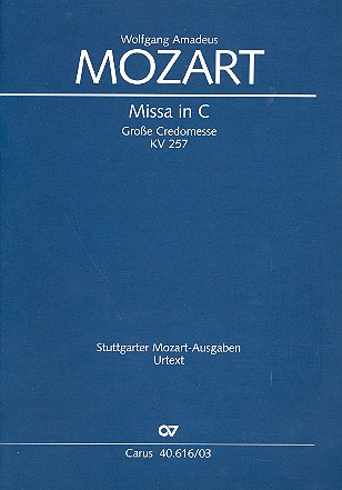 Missa C-dur KV257&nbsp;&nbsp;für Soli, Chor und Orchester&nbsp;&nbsp;Klavierauszug