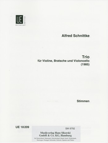 Trio (1985)&nbsp;&nbsp;für Violine, Viola und Violoncello&nbsp;&nbsp;Stimmen