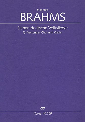 7 Volkslieder &nbsp;&nbsp;für Vorsänger, Chor und Klavier&nbsp;&nbsp;Partitur